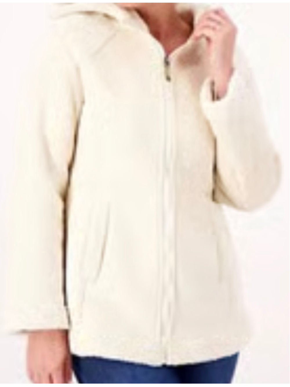 Women's Koolaburra by UGG Teddy Jacket Size S White Beige